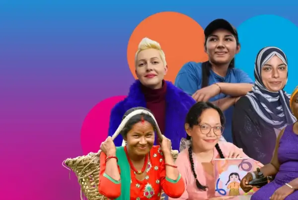 CSW69 Hero banner featuring several women from around the world