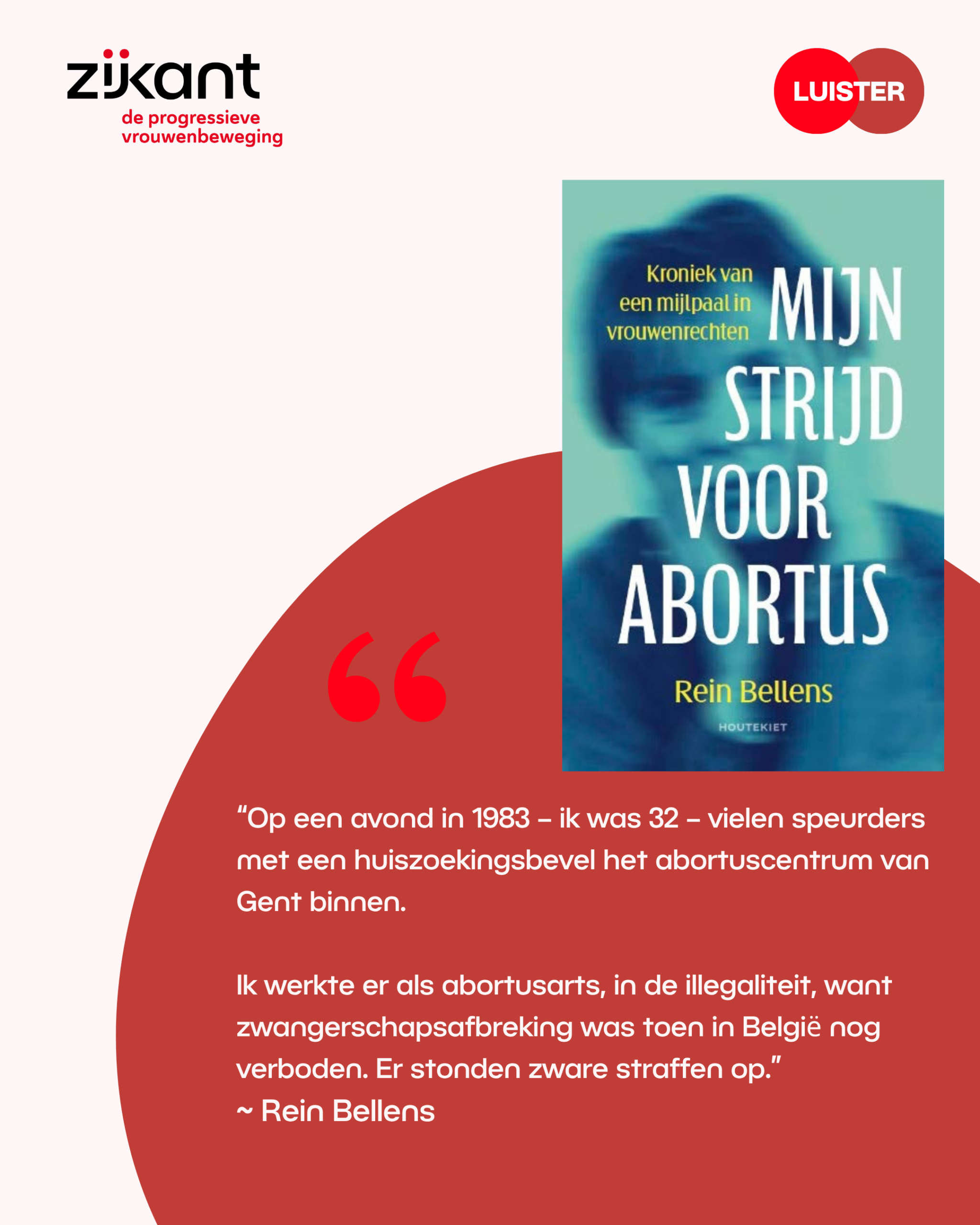 Boekvoorstelling Rein Bellens: 36 jaar abortuswet