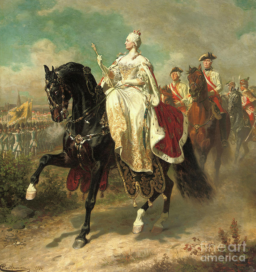 File:Empress-maria-theresia-on-horseback-inspecting-austrian-troops-wilhelm-camphausen.jpg - Wikimedia Commons